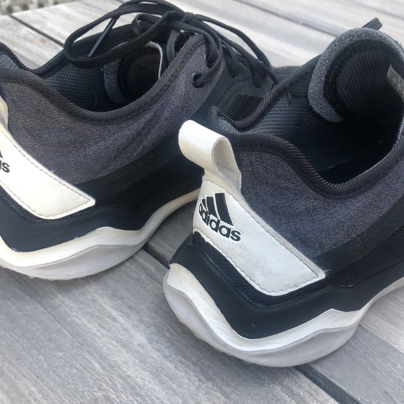 Men’s Adidas Black/White/Gray Shoes Sz 10 - Picture 9 of 9